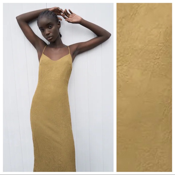 NWT. Zara Creased-Effect Dress TRF. Size M. - Picture 2 of 9